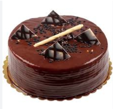 Yumuşacık Kekli Sade Çikolatalı Yuvarlak Pasta 2-3 Kişilik